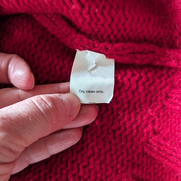 J. Crew Mens Pullover V Neck Long Sleeve Wool Sweater Red Size Medium - Picture 8 of 11